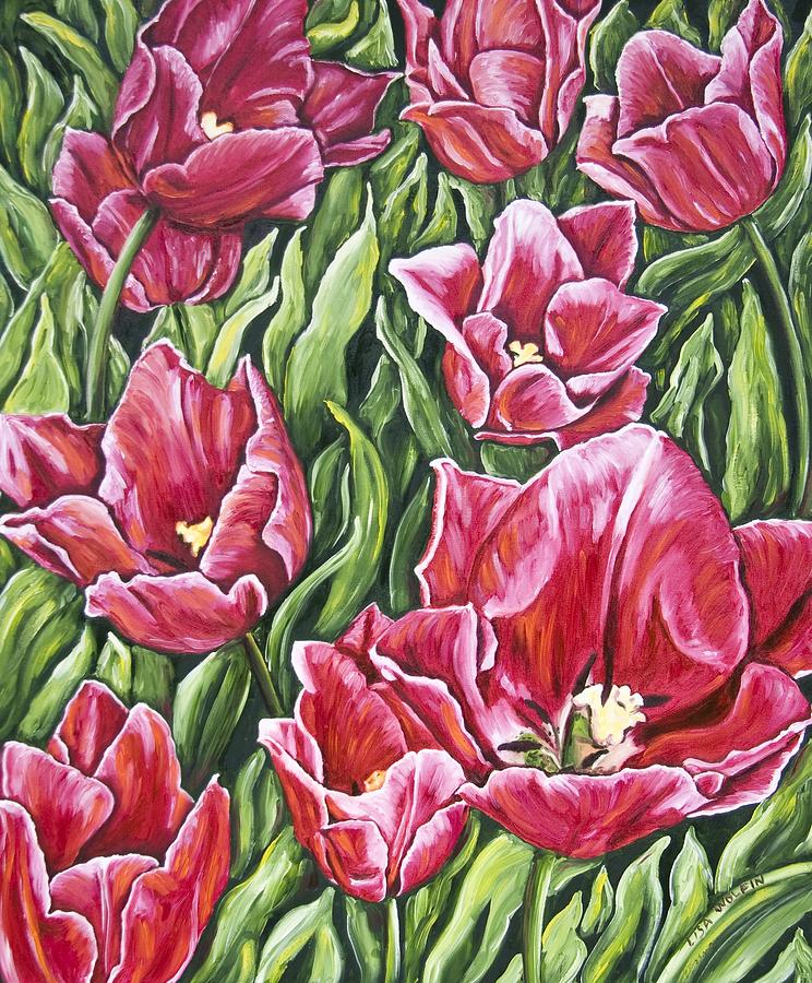 Dancing Flowers Painting by Lisa Wolfin - Fine Art America