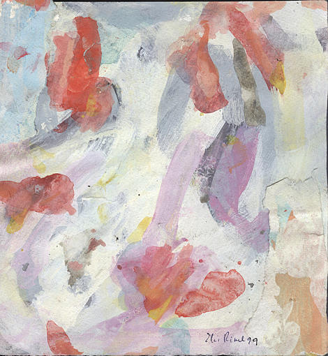 Painting Painting - Dancing Forms by Ali EL HADJ TAHAR Painting Painting - Dancing Forms by Ali EL HADJ TAHAR