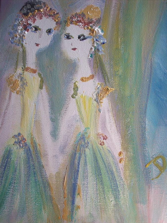 Dancing Friends Painting by Judith Desrosiers