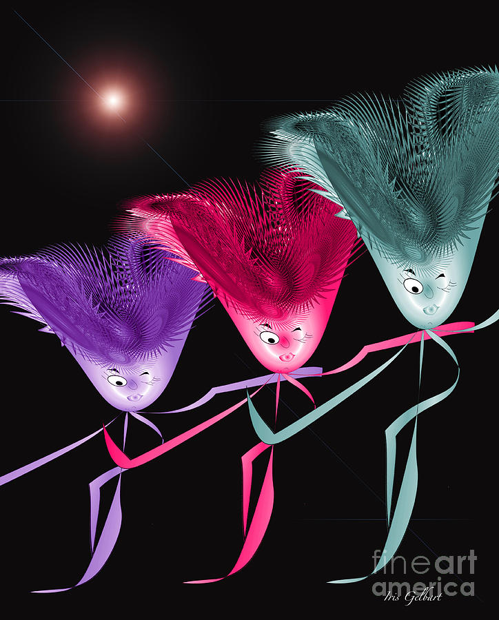 Dancing Girls Digital Art by Iris Gelbart