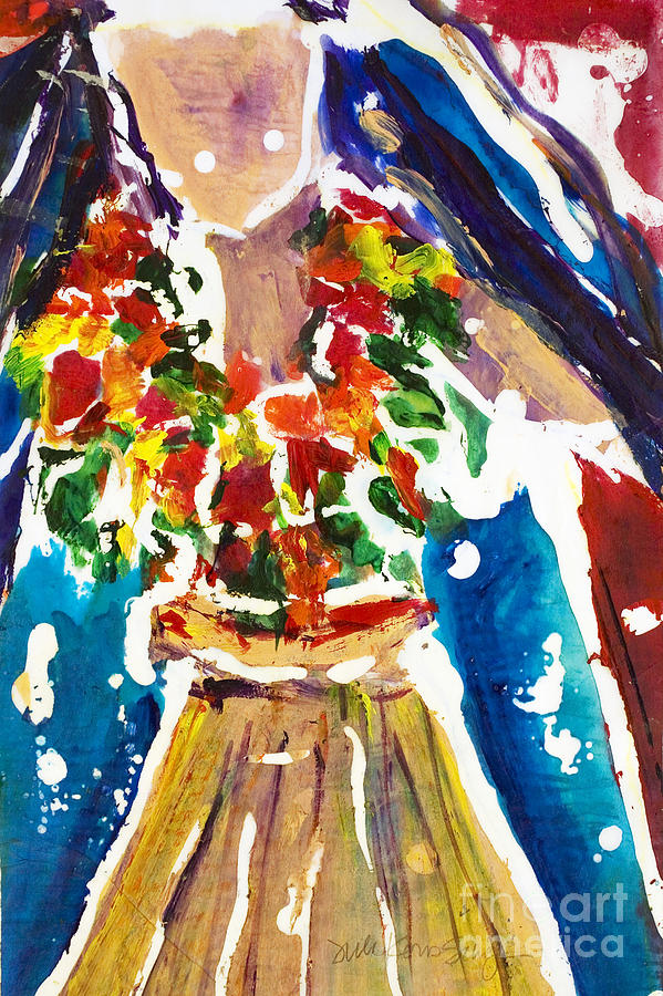 Dancing Hula Painting by Julie Kerns Schaper - Printscapes