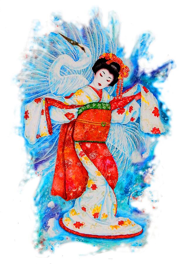 Dancing Kimono Painting by John YATO