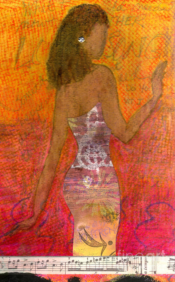 Music Mixed Media - Dancing Lady by Angela L Walker