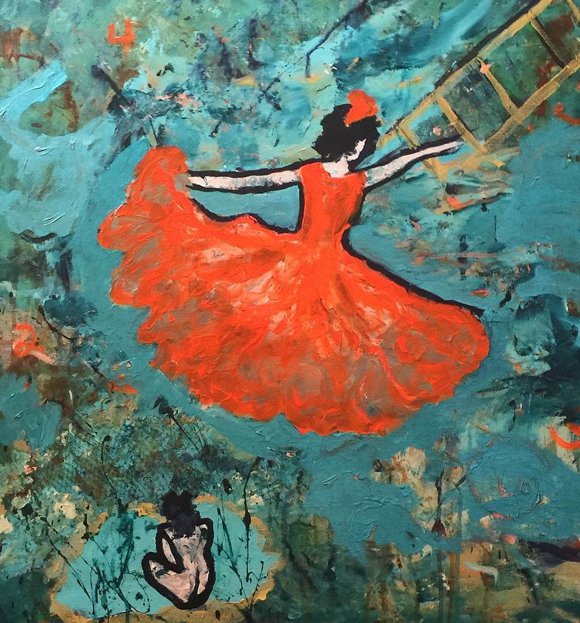 Flying Painting - Dancing Lady by Annette McElhiney