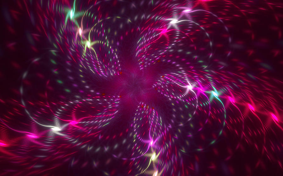 Dancing magenta flower star in motion Digital Art by Mariia ...