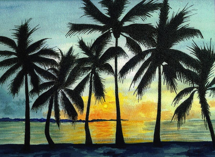 Dancing Palms Painting by Michael Vigliotti