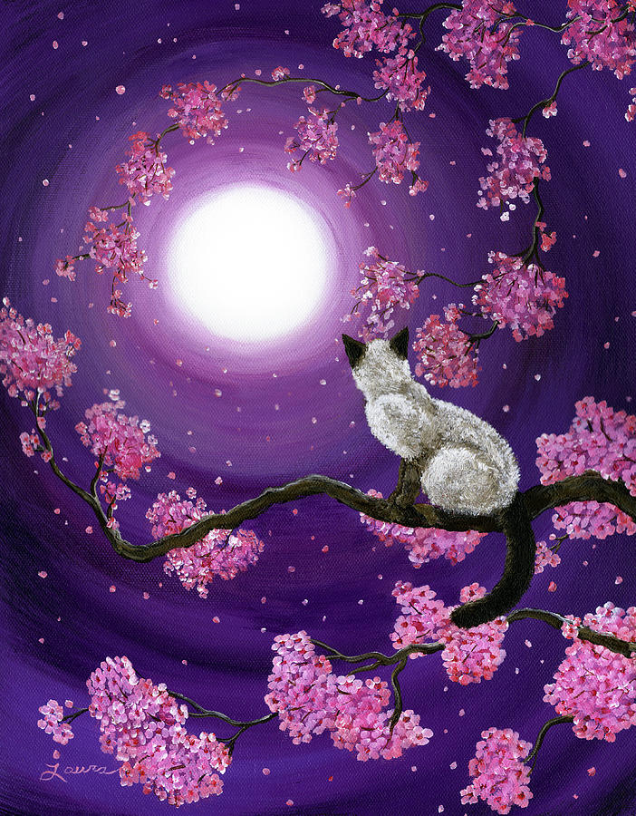 Zen Painting - Dancing Pink Petals by Laura Iverson