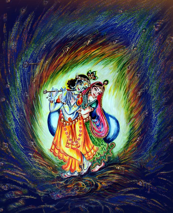 Dancing - Radha Krishna by Harsh Malik Digital Art by Harsh Malik