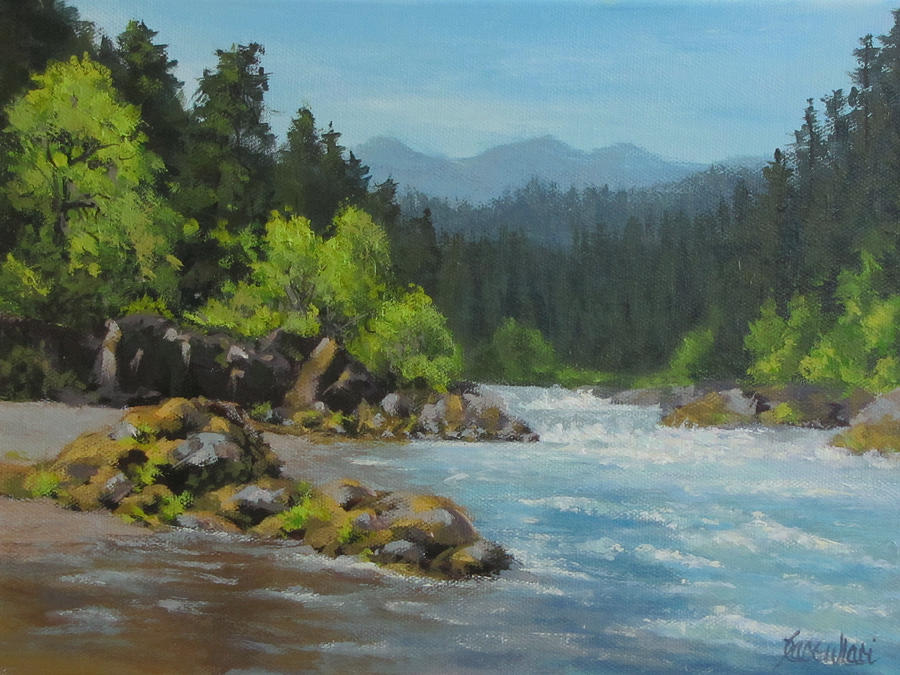 Dancing River Painting by Karen Ilari