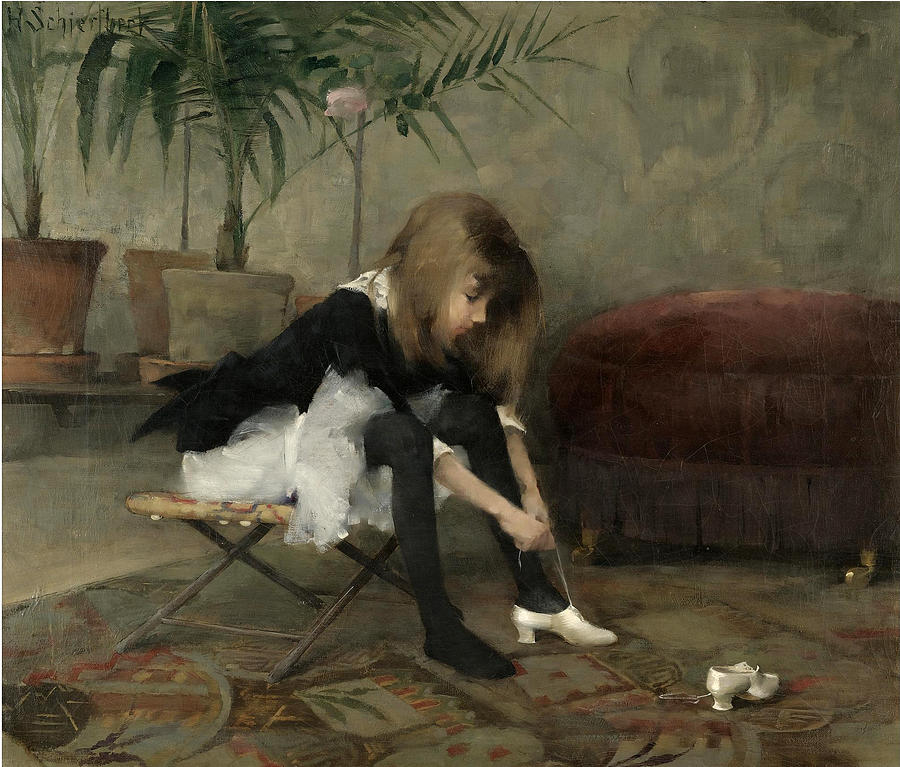 Dancing Shoes Painting by Helene Schjerfbeck