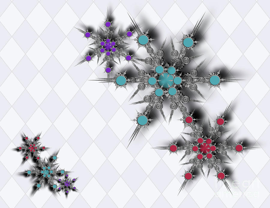 Dancing snowflakes Digital Art by Afrodita Ellerman