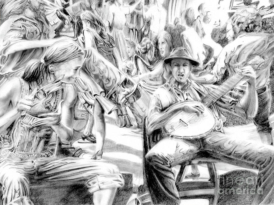 Dancing Spoons Sketch Drawing by Mike Massengale