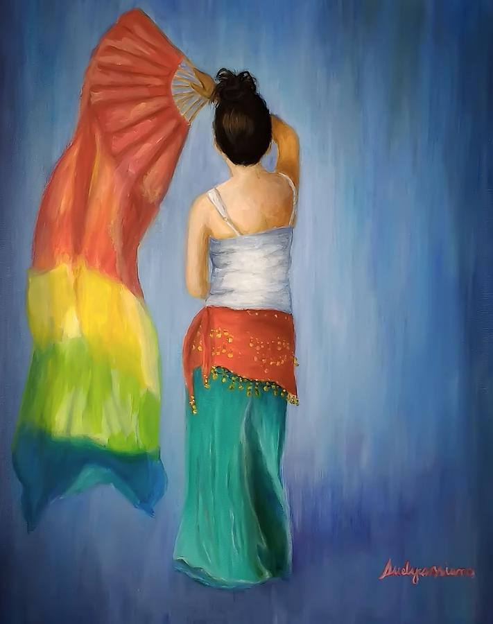 Belly Dance Painting - Dancer by Suely Cassiano