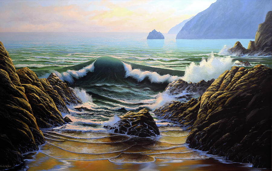 Sunset Painting - Dancing Tide by Frank Wilson