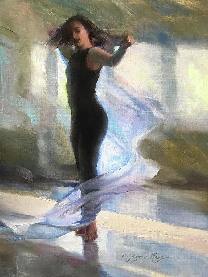 Dance Painting - Dancing with Gossamer by Anna Rose Bain