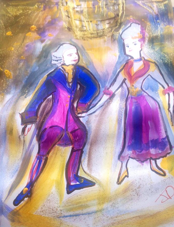 Dancing with sparkle Painting by Judith Desrosiers