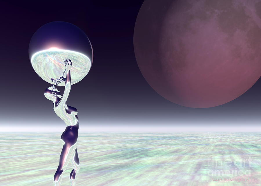 Dancing with the Moon Digital Art by Sandra Bauser