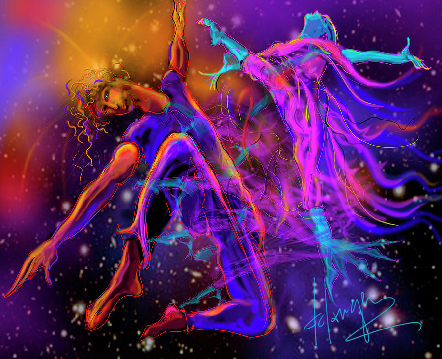 Dancing With The Universe Painting by DC Langer