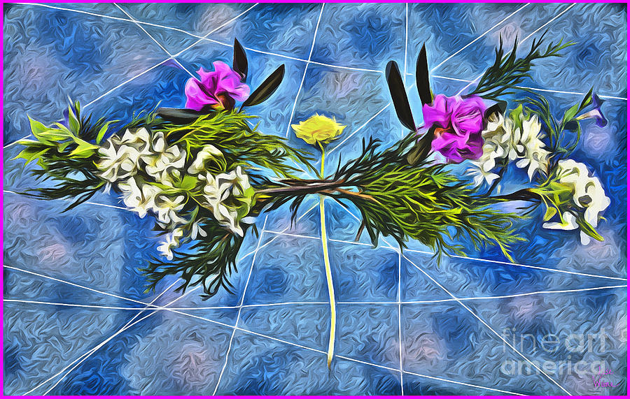 Dandelion Balancing Act Psychedelia Digital Art by Lise Winne