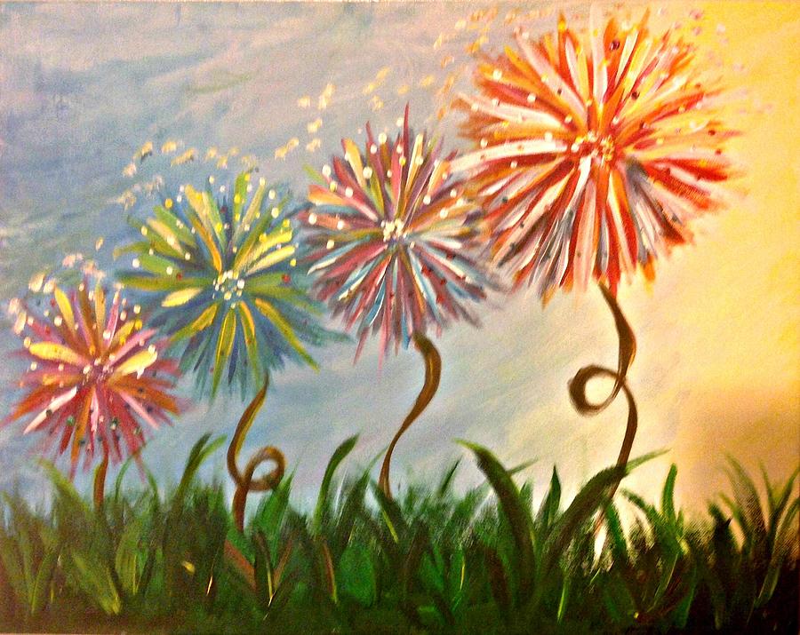 Dandelion Dreams Painting by Linda Stanton