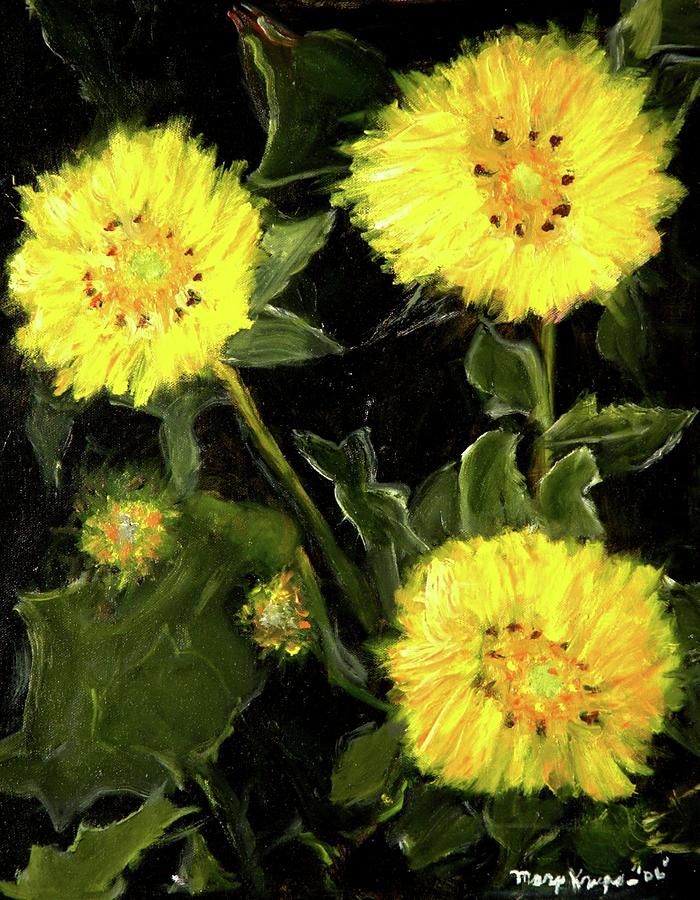 Dandelions by Mary Krupa  Painting by Bernadette Krupa