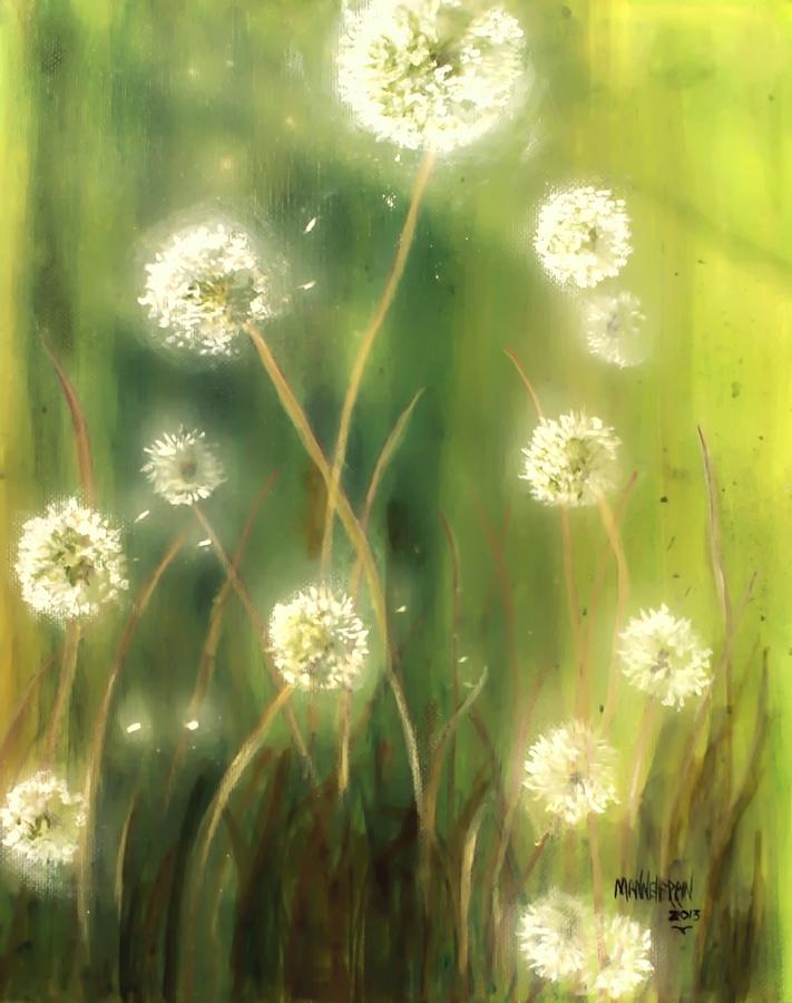 Dandelions Painting by Melissa Herrin