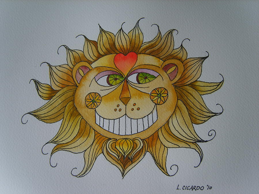 Lion Painting - Dandy Lion - Sold by Lou Cicardo