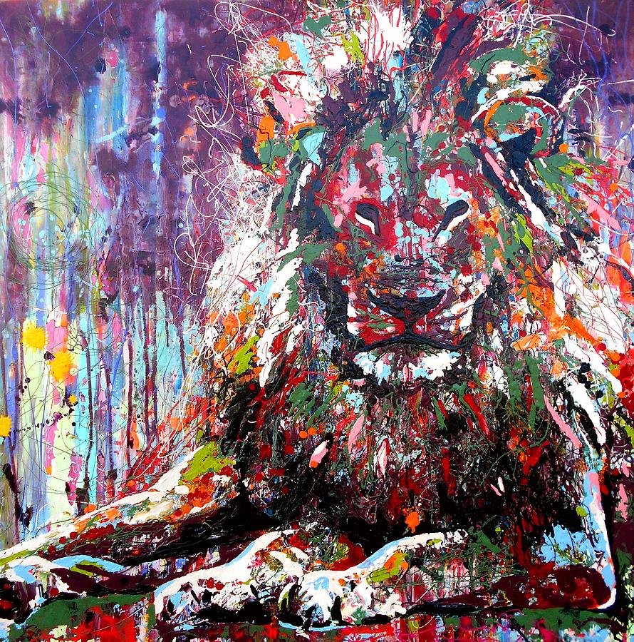 Dandylion Painting by Angie Wright