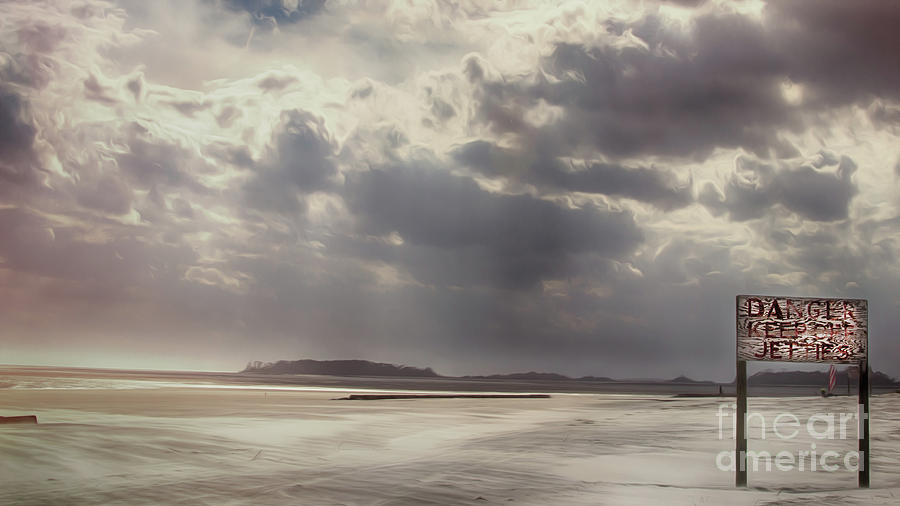 Danger Tybee Island Photograph by Tom Gari GalleryThreePhotography