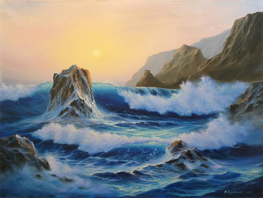 Dangerous sea Painting by Mariia Ignatkina - Fine Art America