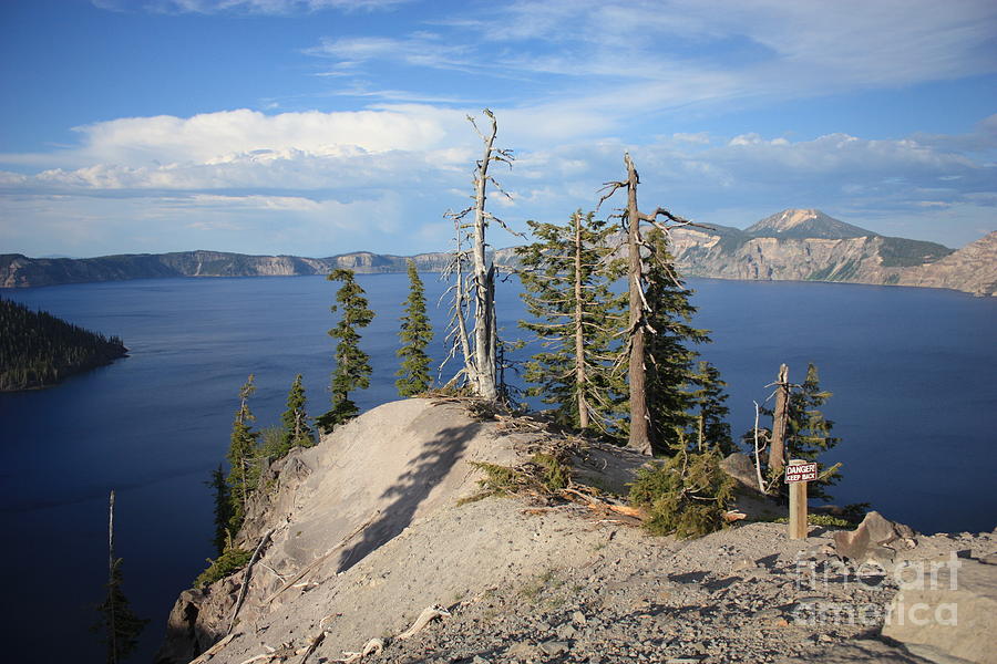 Dangerous Slope at Crater Lake Photograph by Carol Groenen