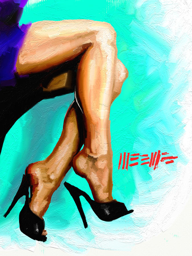 Legs Painting - Dangle by Dillan Weems Legs Painting - Dangle by Dillan Weems