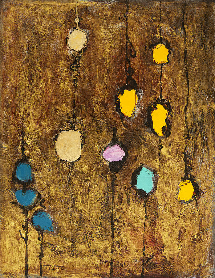 Abstract Painting - Dangling Blossoms by Tara Thelen