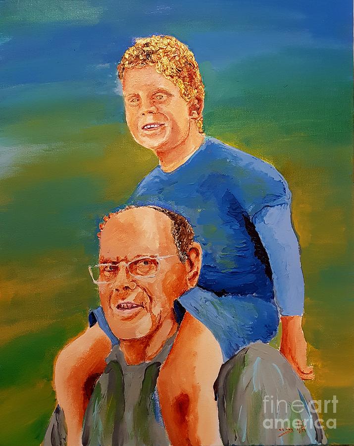 Daniel and me Painting by Eli Gross