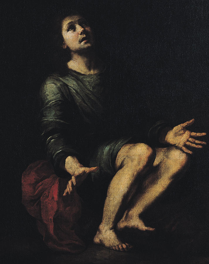 Lion Painting - Daniel in the Lions Den by Bartolome Esteban Murillo