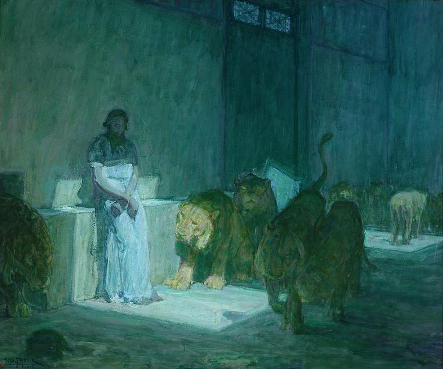 Daniel in the Lions Painting by Henry Ossawa