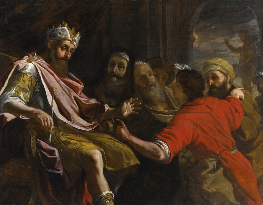 Daniel interpreting Nebuchadnezzars Dream Painting by Mattia Preti