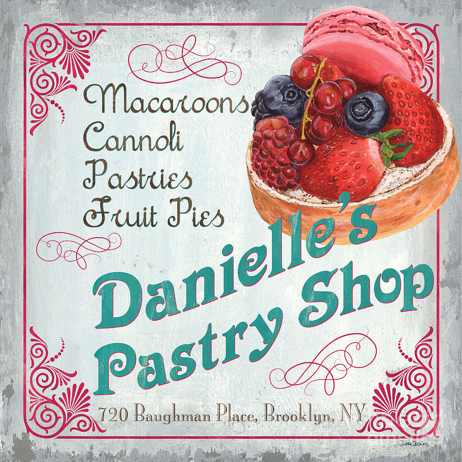 Snack Painting - Danielles Pastry Shop by Debbie DeWitt