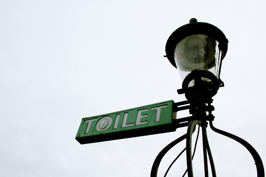 Typography Photograph - Danish Toilet Sign by Linda Woods