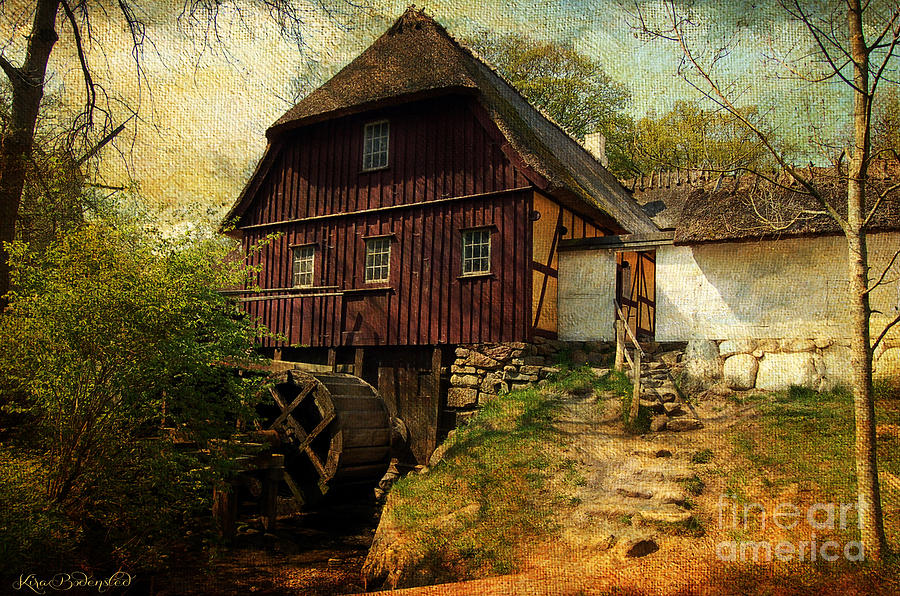 Danish Watermill anno 1600 Photograph by Kira Bodensted