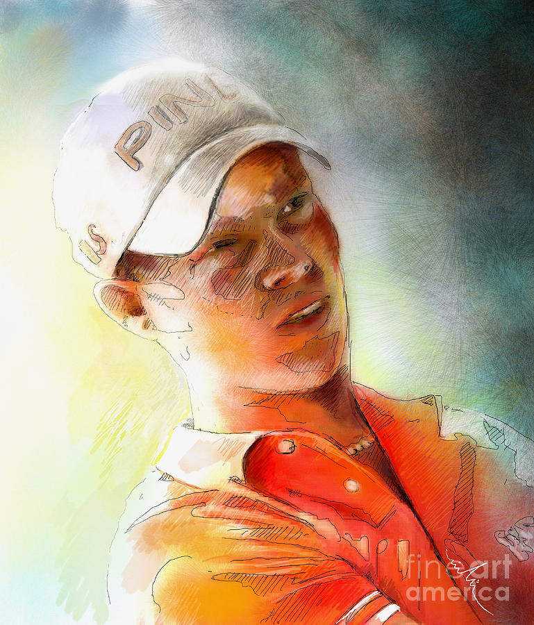 Danny Willett in The Madrid Masters Painting by Miki De Goodaboom