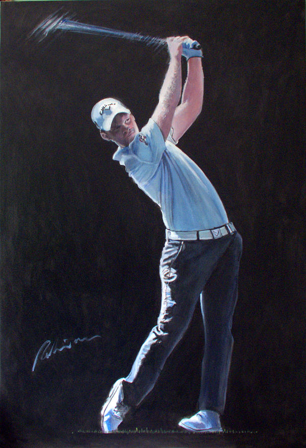 Danny Willett Painting by Mark Robinson