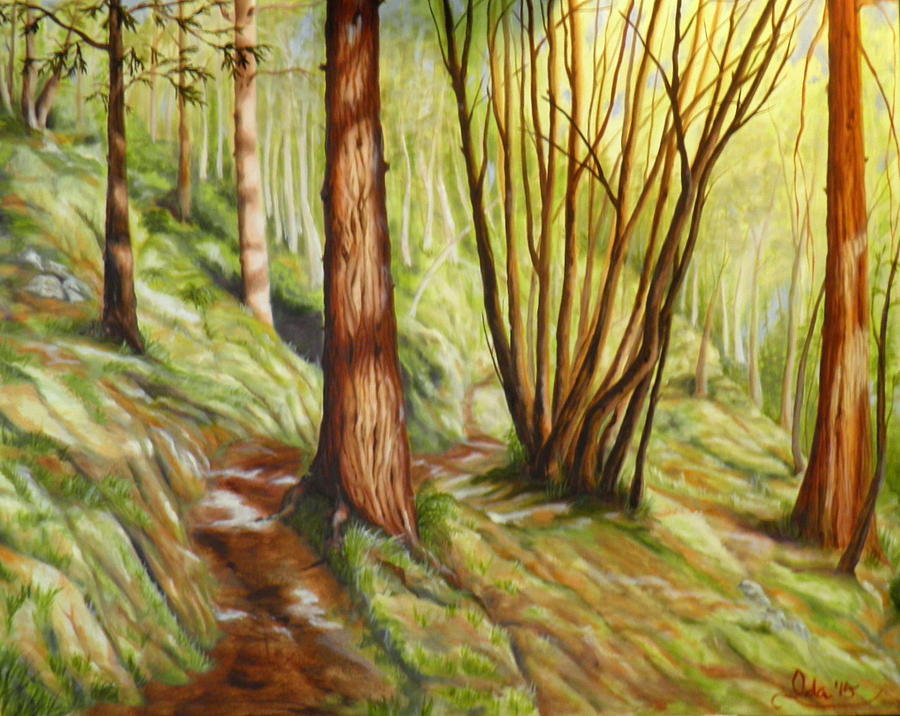 Dannys trail Painting by Ida Eriksen