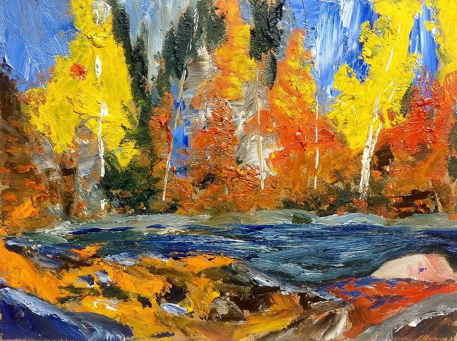 Dabs of Fall Painting by Desmond Raymond