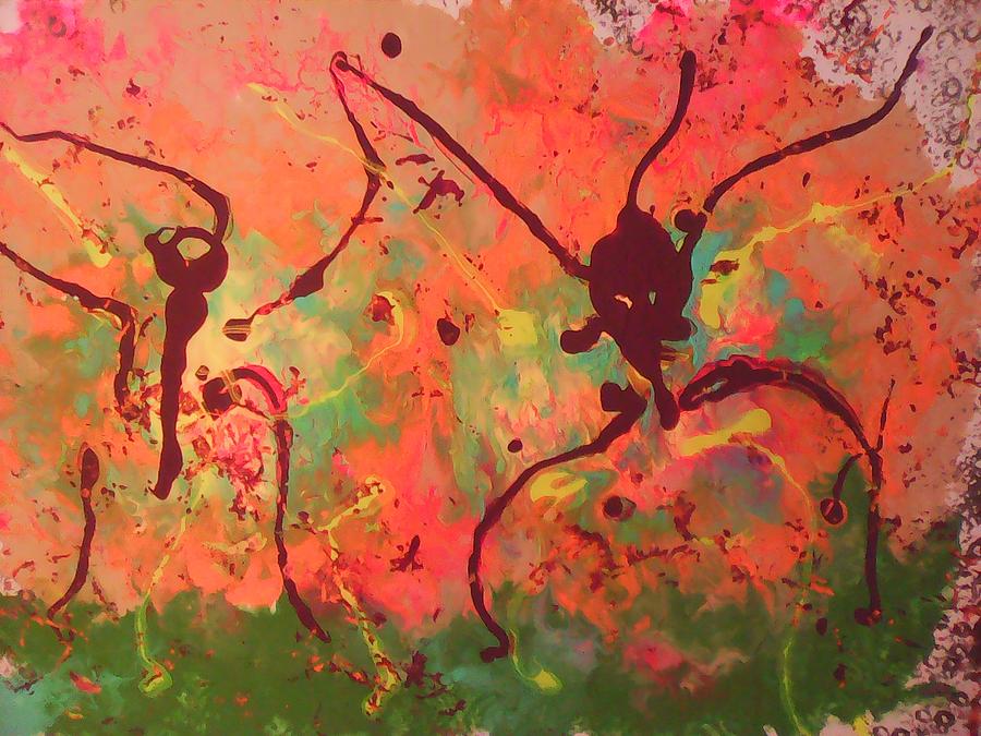 Dansing ants Painting by Marcela Hessari