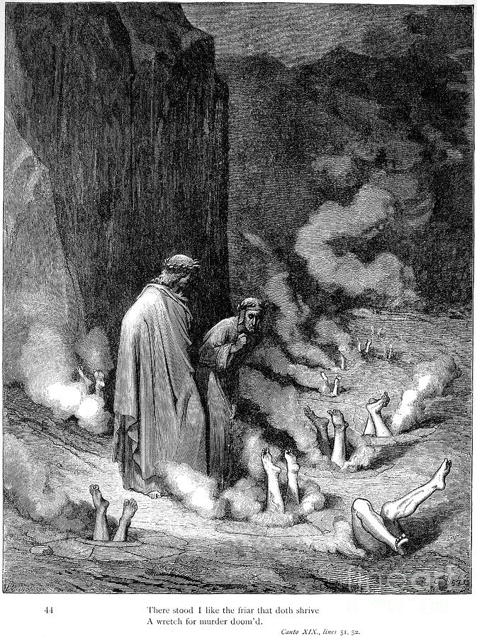 Inferno By Dante Alighieri, Canto I, Lines 1 And 2 Wall Art