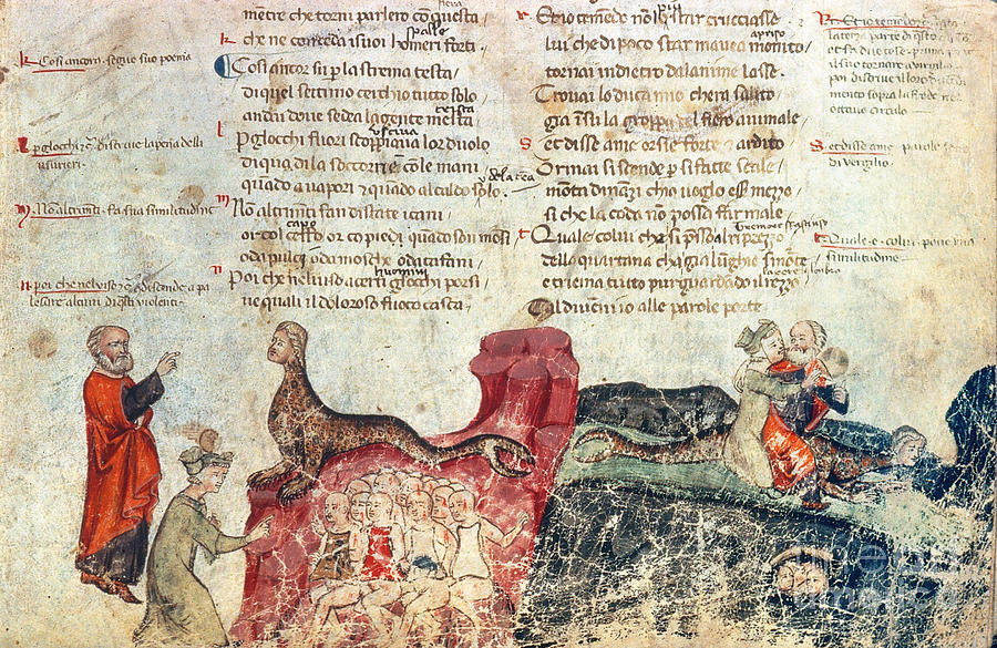 Dantes Purgatory Painting by Granger