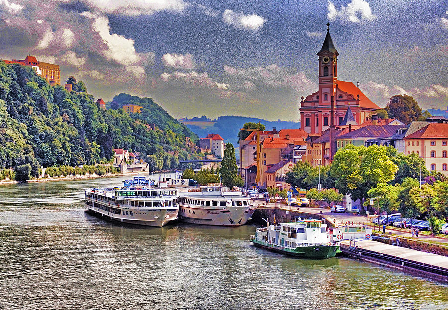 Danube at Passau Photograph by Dennis Cox