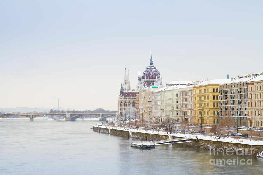 Danube Promenade and the Parliament Photograph by Anastasy Yarmolovich