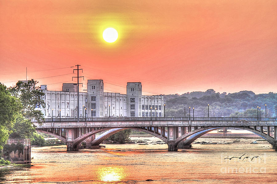 Danville Virginia Va Sunset On The Dan River Photograph By Dave Lynch 